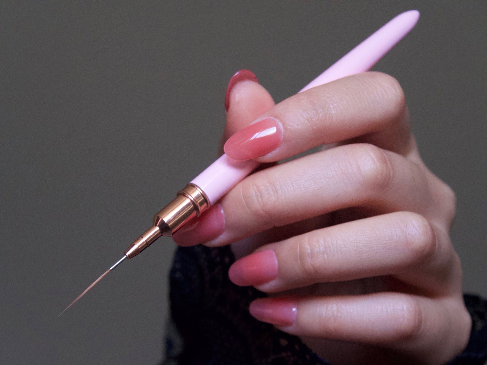 20mm Pink Nail Brush Detailing Striping Nail Art Pen/ liner Brush Painting Brushes/ Lining Painting Plaid brush Nail Supply