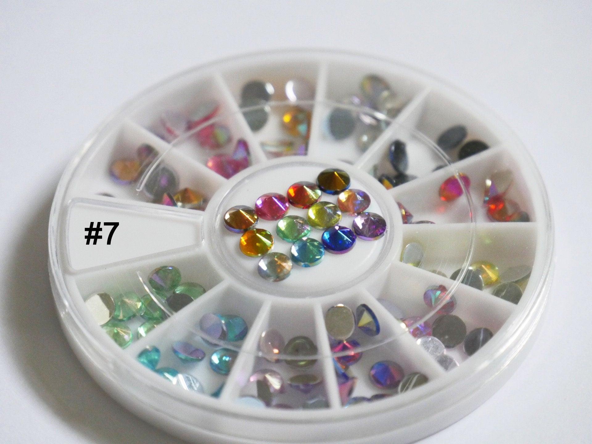 Clear & AB crystal Nail Rhinestones For Nails Art Decorations / Mixed multi size nail art decal/ Flat Back AB gem Decoration 3D Gems Studs