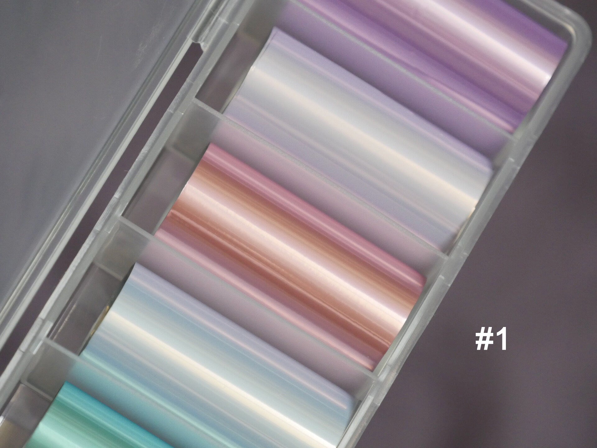 6pcs Pearly Silk Nail Foils Paper/ Mermaid Pastel Pearlcent Metallic Color Transfer Foil Nail Art Decal/ Mirror Glossy