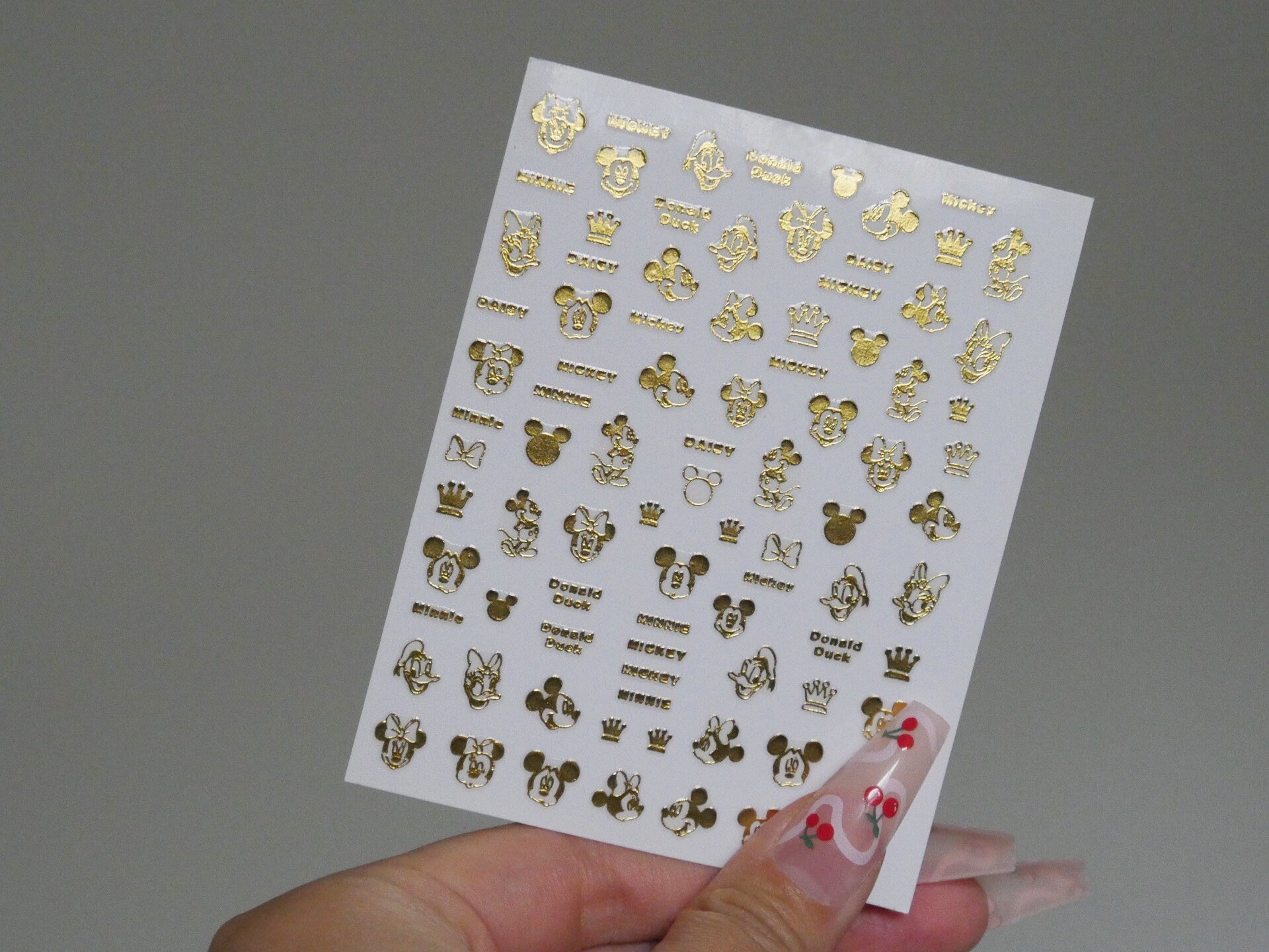 Mickey Mouse Minnie Mouse Nail Decals/Disney Theme nail sticker/Goofy 3D Nail Art Stickers Self Adhesive Decals/ Cartoon Miniature Appliques
