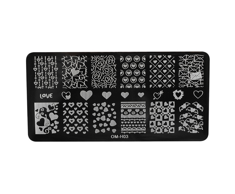 Love and Heart Nail Art Stamping Image Plates/ Wedding Kiss Bridal Stamping Image Plates Manicure Nail Designs DIY/ Stamping Templates