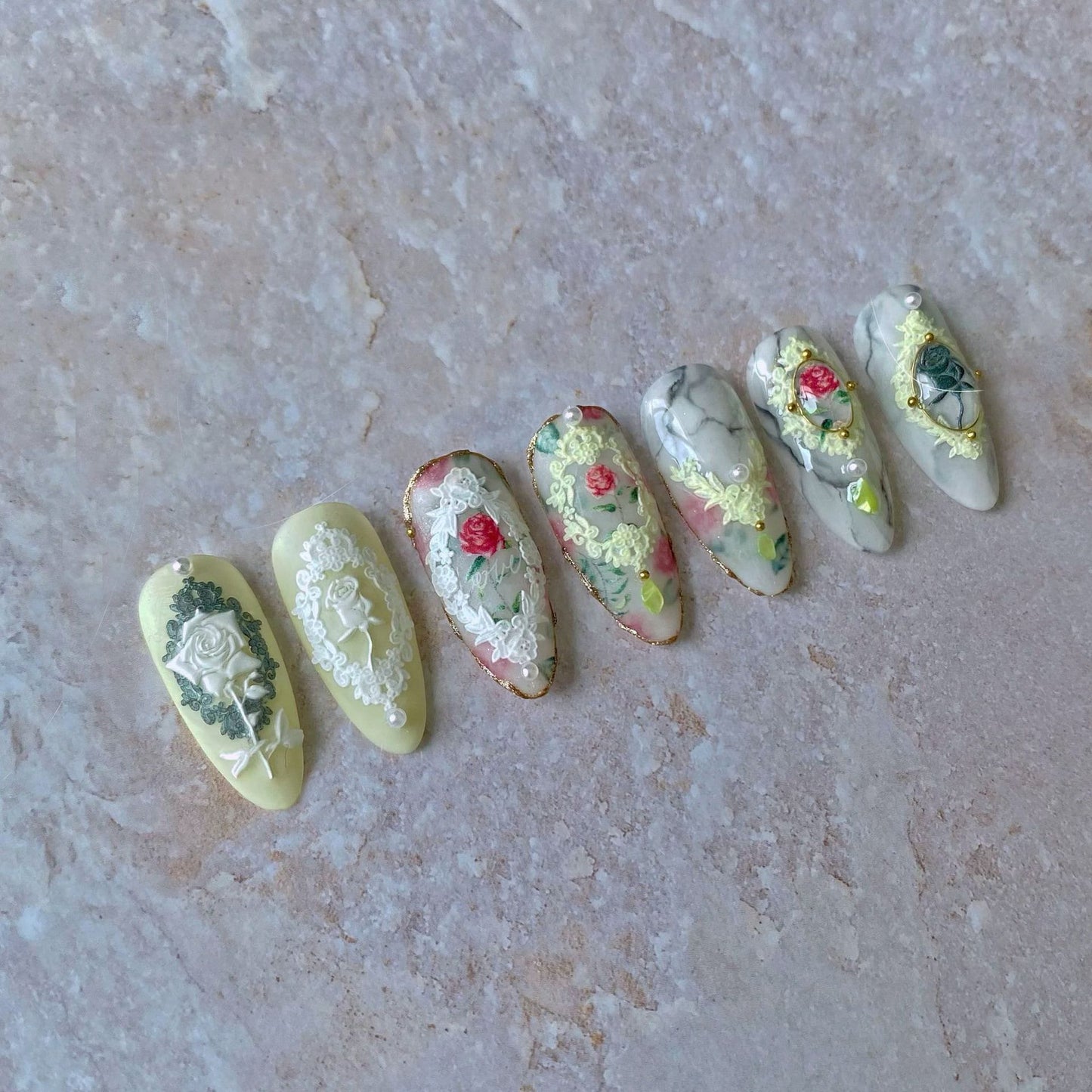 Micro-engraved Lace Photo Frame Sticker Nail Art