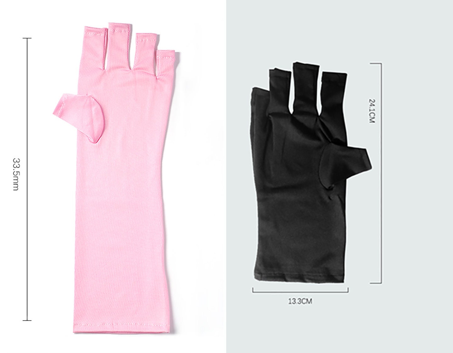 1 pair UV Resistant Knitted Fingerless Gloves