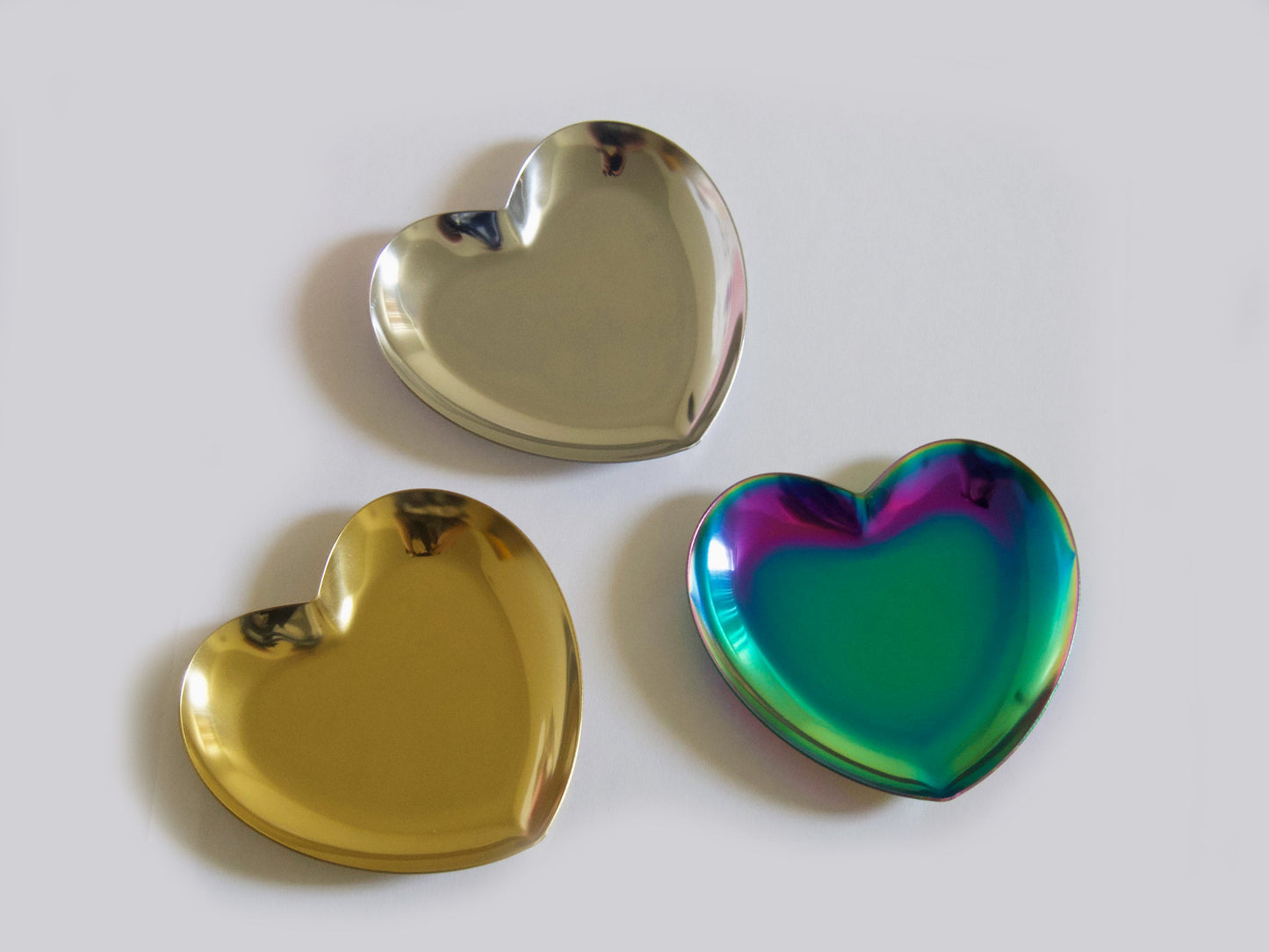 Heart shaped Stainless Steel Trims Jewelry Tray