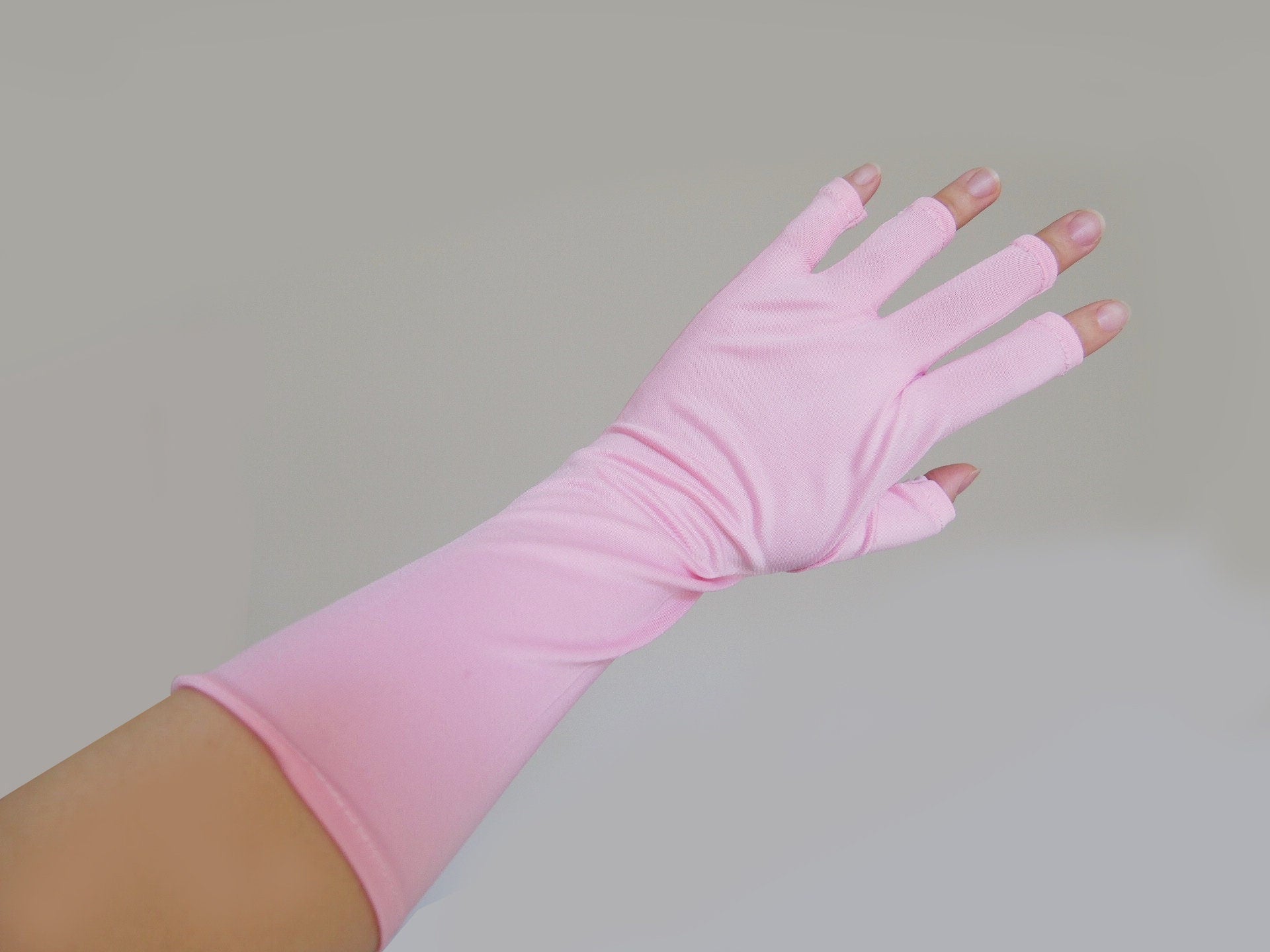 1 pair UV Resistant Knitted Fingerless Gloves