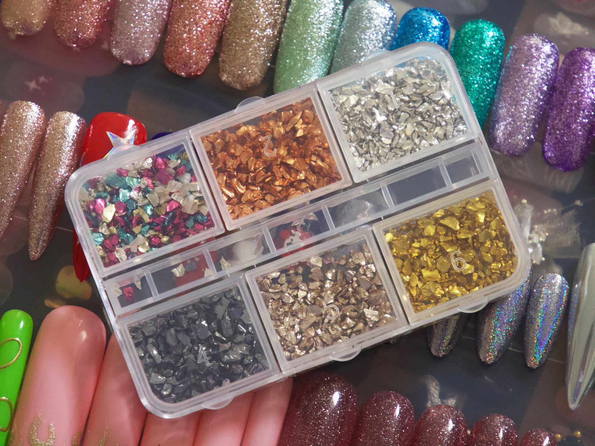 Electroplating Crushed Stones/ Metallic Broken Glass Irregular Stone for nail art/ Electro rocks crafts deco Embellishment Deco