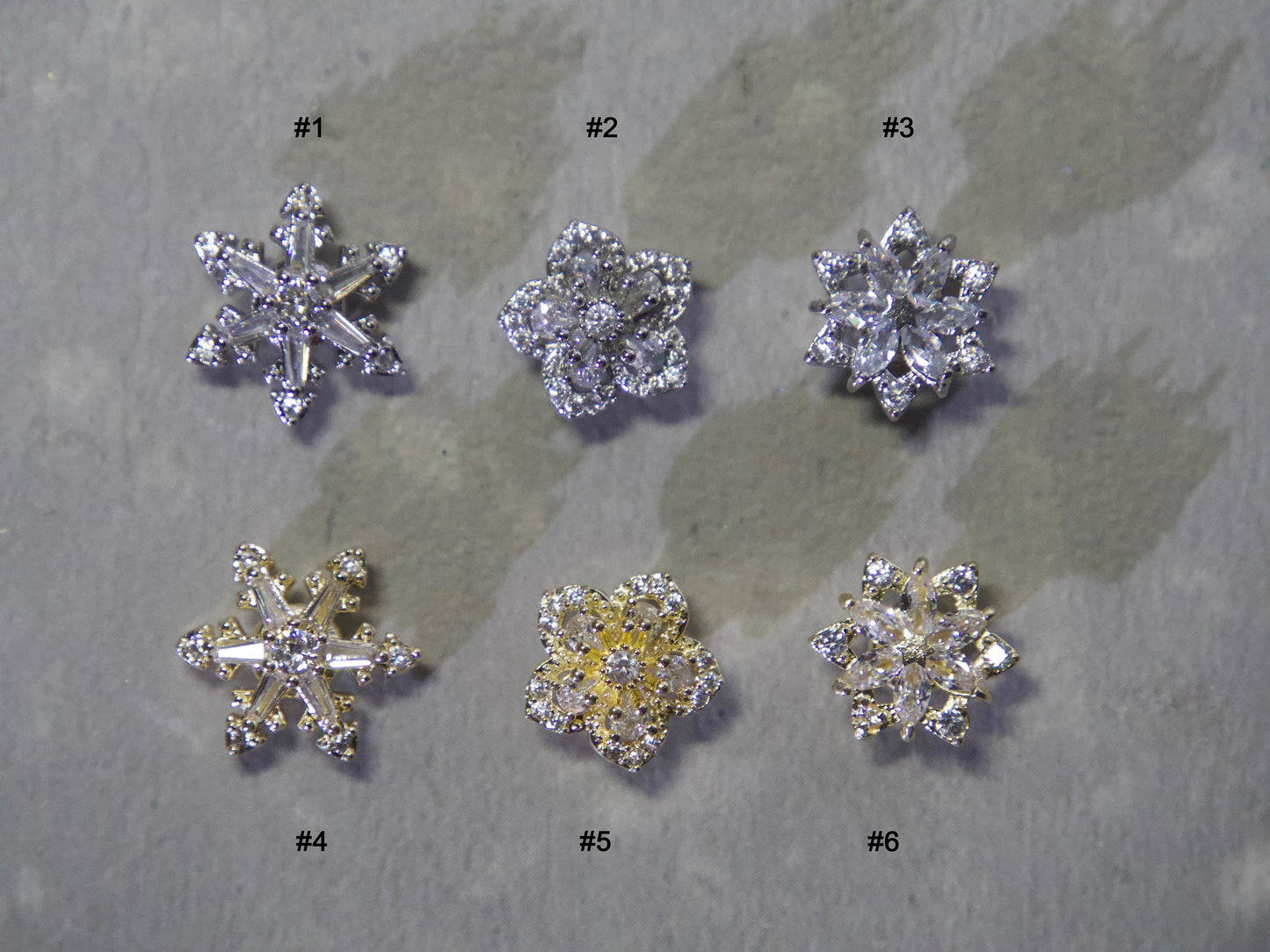 Premium Spinner Nail Jewelry/ Exquisite Flower Snow Flake Fast Speed Rotating Nail Decal/ Spinning nail deco 3D Spinning Crystal decoration