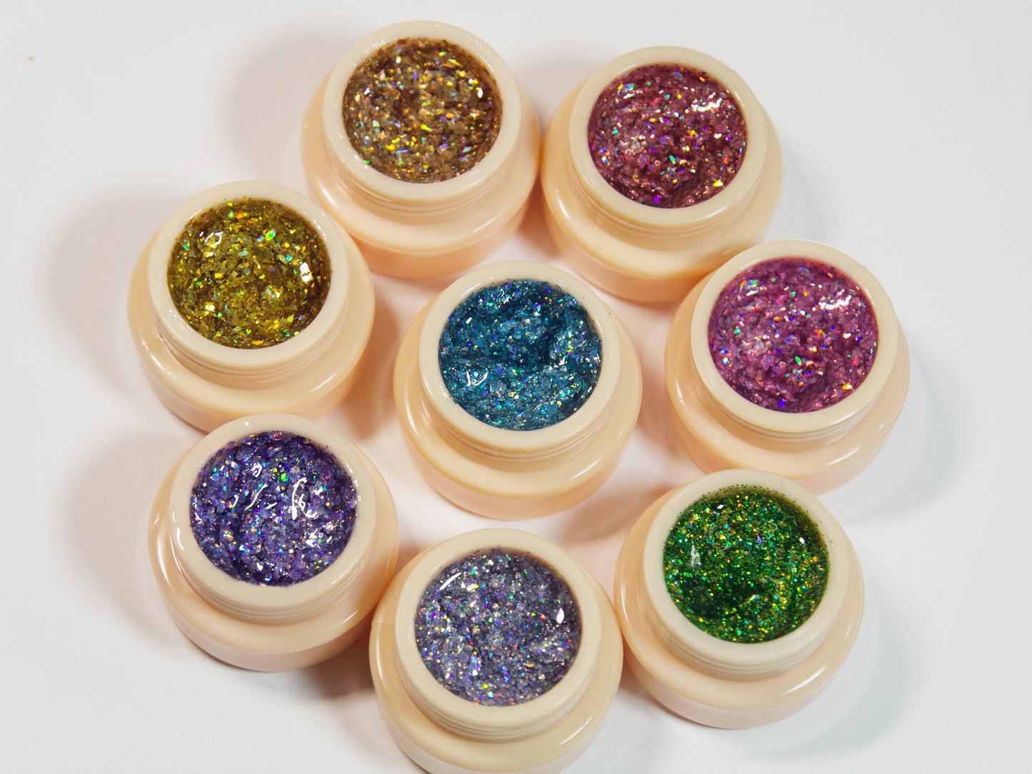 5g Chunky Halo Glitter Nail UV Gel/ High Density Sparkle Platinum Glittery Gel Polish/ Reflective Glitters Universal Gels Manicure Pedicure