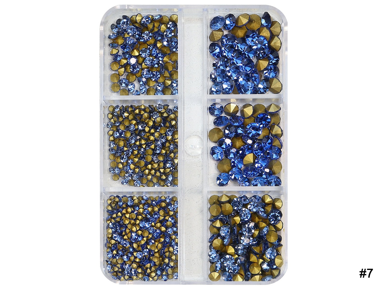 600pcs Pointed Back Rhinestones Nail Decals/ Multi Colors Culet Diamond Crystal Gemstones/ Piled Rhinestones Blingbling Gold back Diamonds