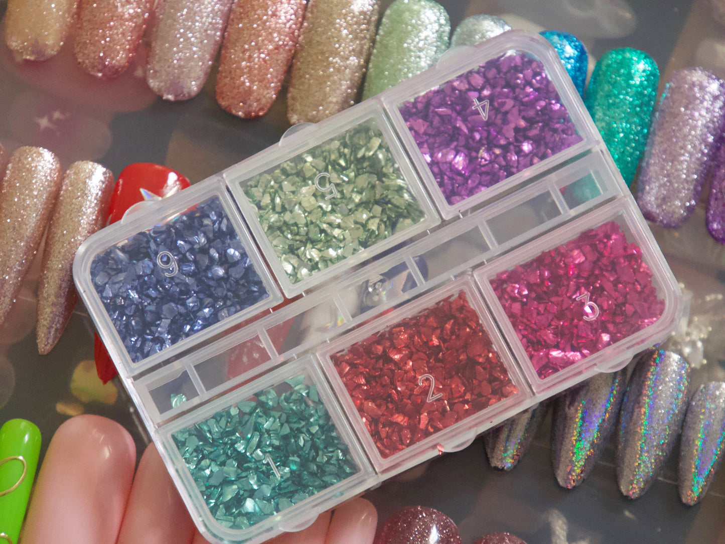 Electroplating Crushed Stones/ Metallic Broken Glass Irregular Stone for nail art/ Electro rocks crafts deco Embellishment Deco