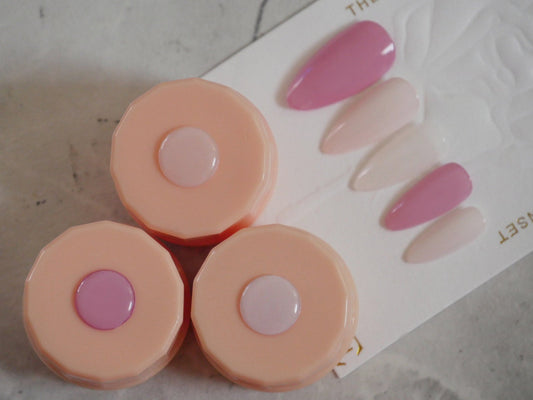 3pcs Pink Solid Jelly UV Gel Nail Art /Baby Pinky suit Gel Polish/ Barbie Pudding UV Gels Creamy Gel Manicure Pedicure