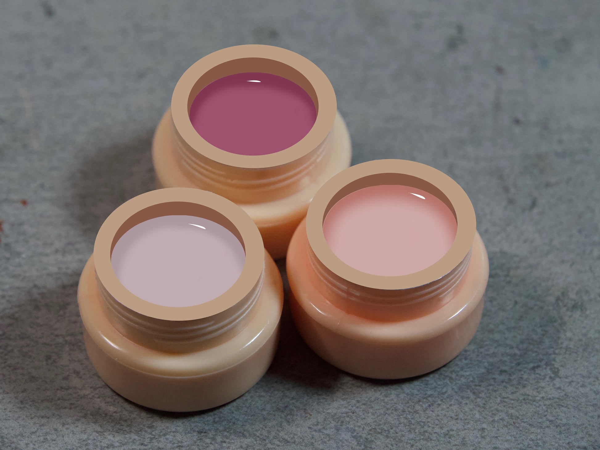 3pcs Pink Solid Jelly UV Gel Nail Art /Baby Pinky suit Gel Polish/ Barbie Pudding UV Gels Creamy Gel Manicure Pedicure