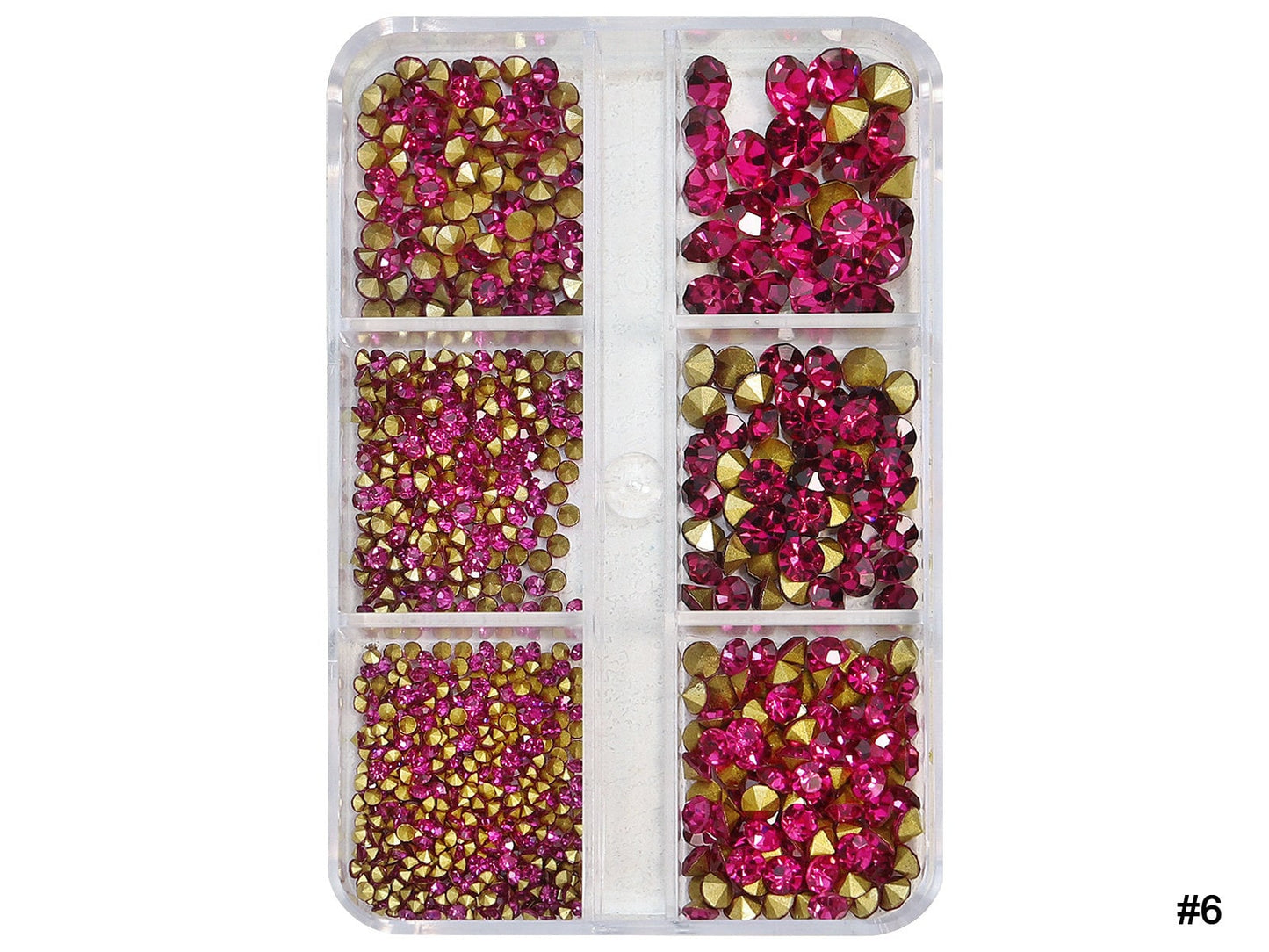 600pcs Pointed Back Rhinestones Nail Decals/ Multi Colors Culet Diamond Crystal Gemstones/ Piled Rhinestones Blingbling Gold back Diamonds