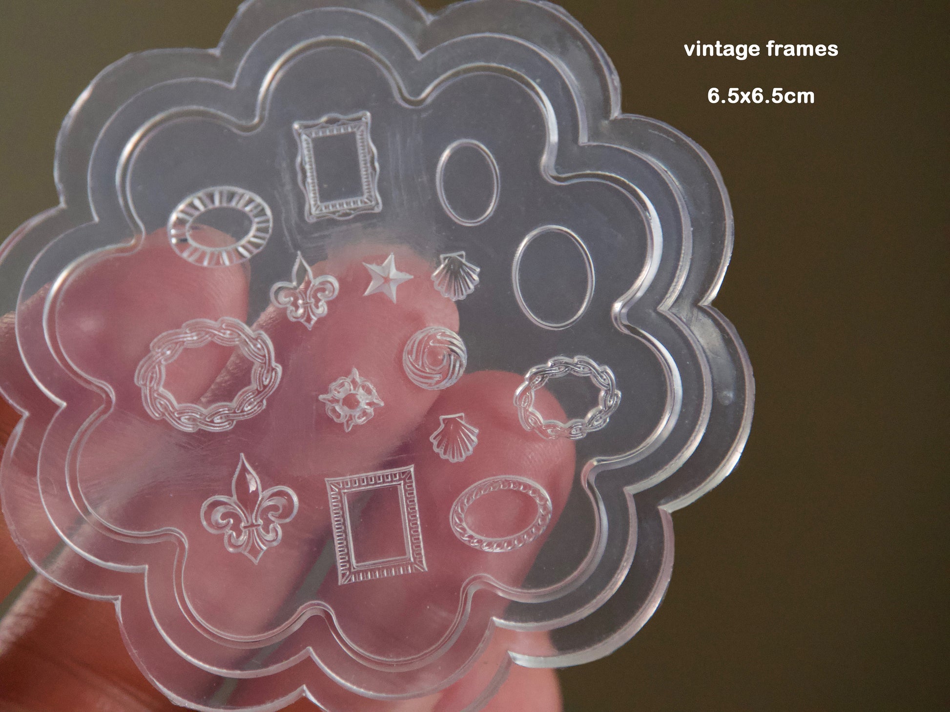 Vintage Frame Feather Miniature 3D Mold/ Cross Heart Nail Art DIY Decoration Design/ UV gel Sculpture Mold Silicone Template