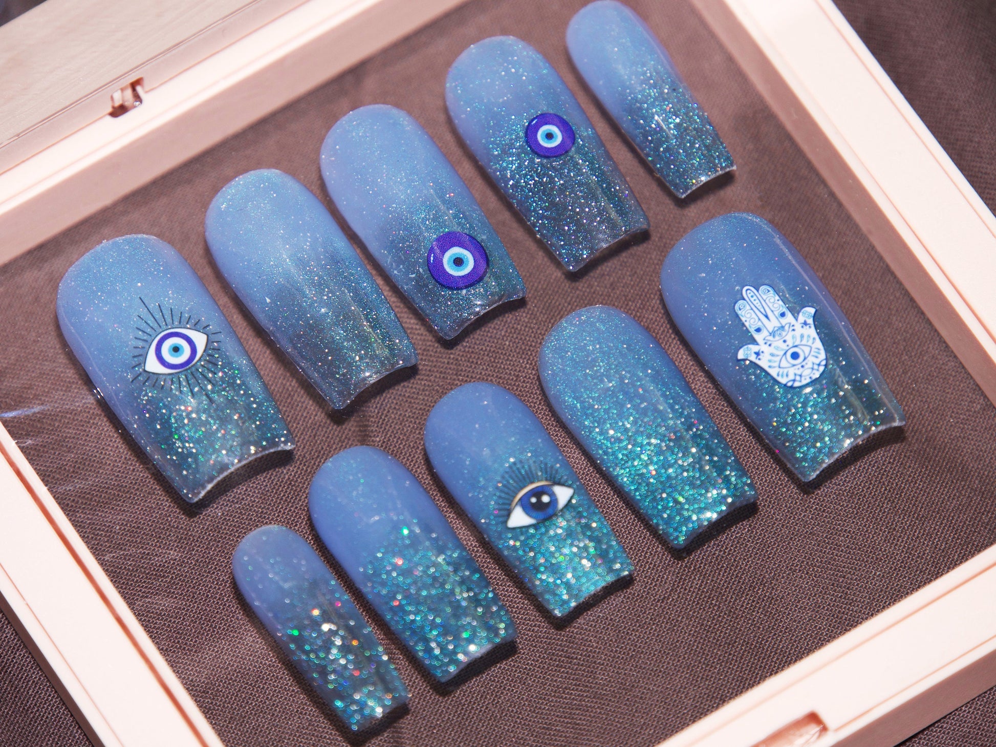 Evil eye nail sticker/ Peel off nail art stickers supply