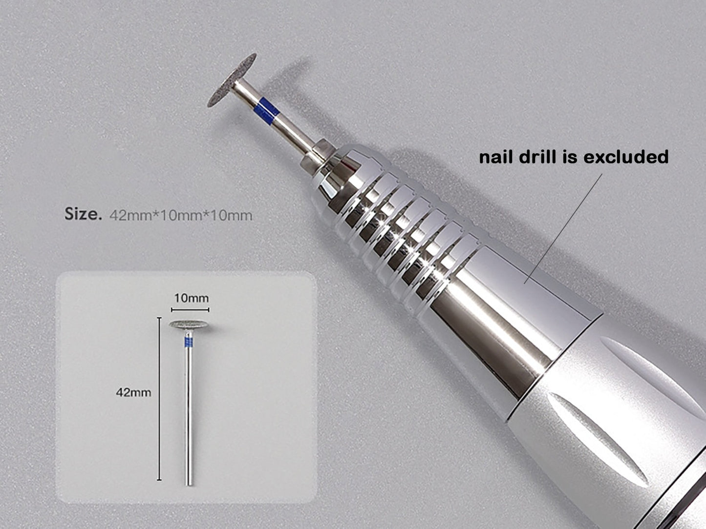 Flat Disc Nail Drill Bit/ Diamond Carbide Electronic Nail Drill Replaceable Bit for Coffin Nails Grinding and Buffing Manicure Supply