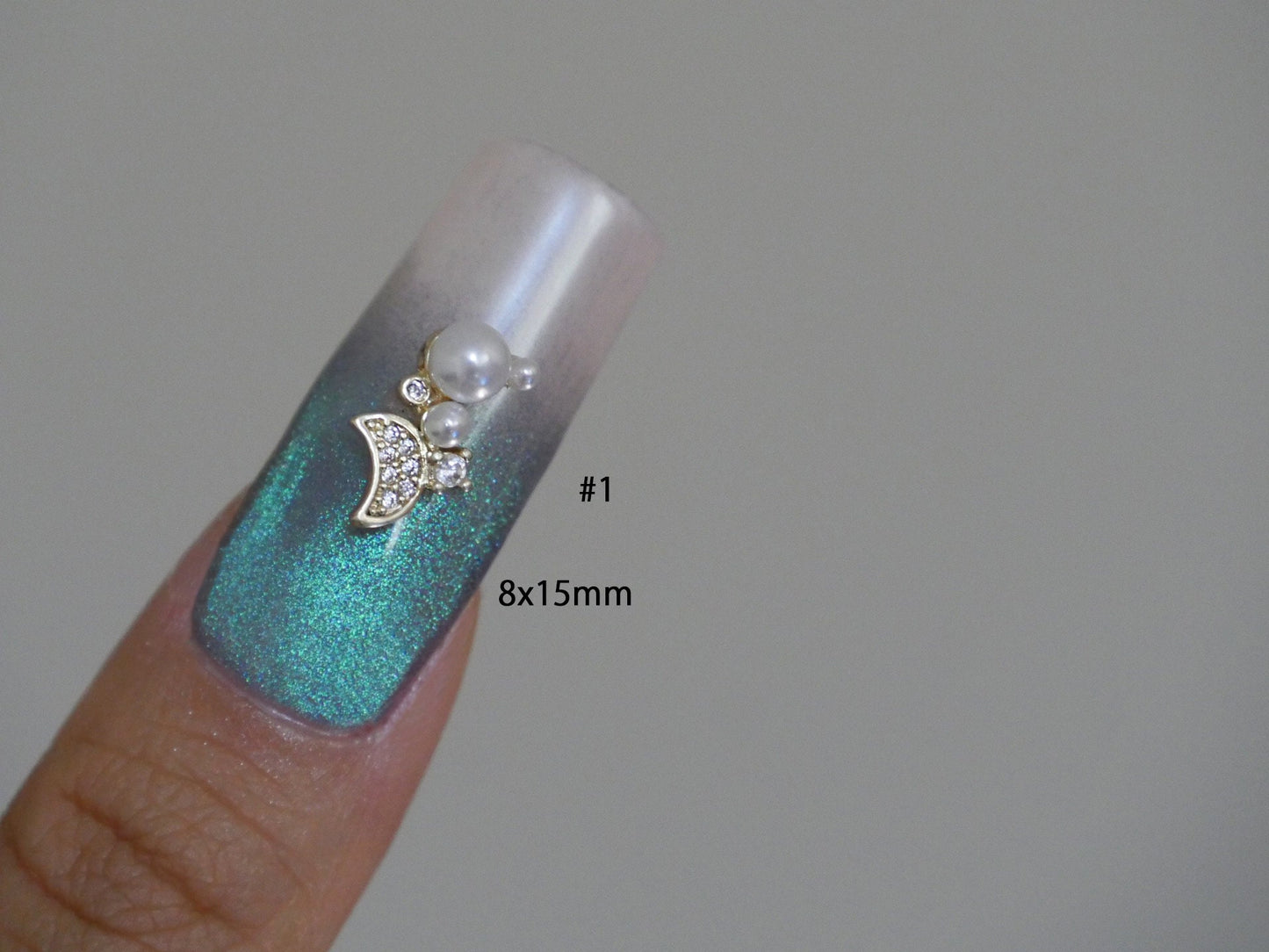 18k Gold Planetary Nail Jewelry/ Exquisite Gold Starry Sky Nail Art Decal/ Dainty 3D Unicorn Stars Planet Theme Nails Charms