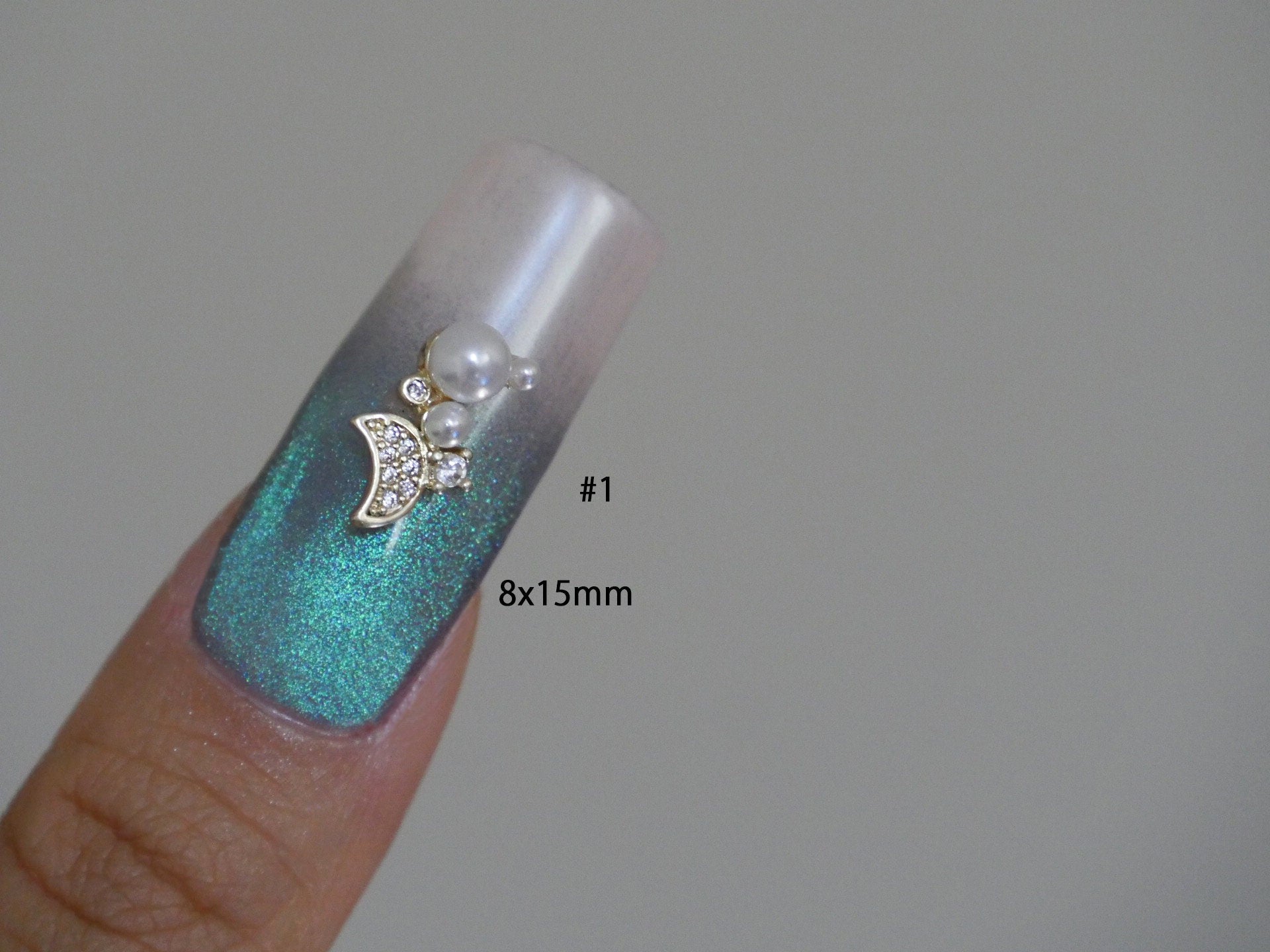 18k Gold Planetary Nail Jewelry/ Exquisite Gold Starry Sky Nail Art Decal/ Dainty 3D Unicorn Stars Planet Theme Nails Charms