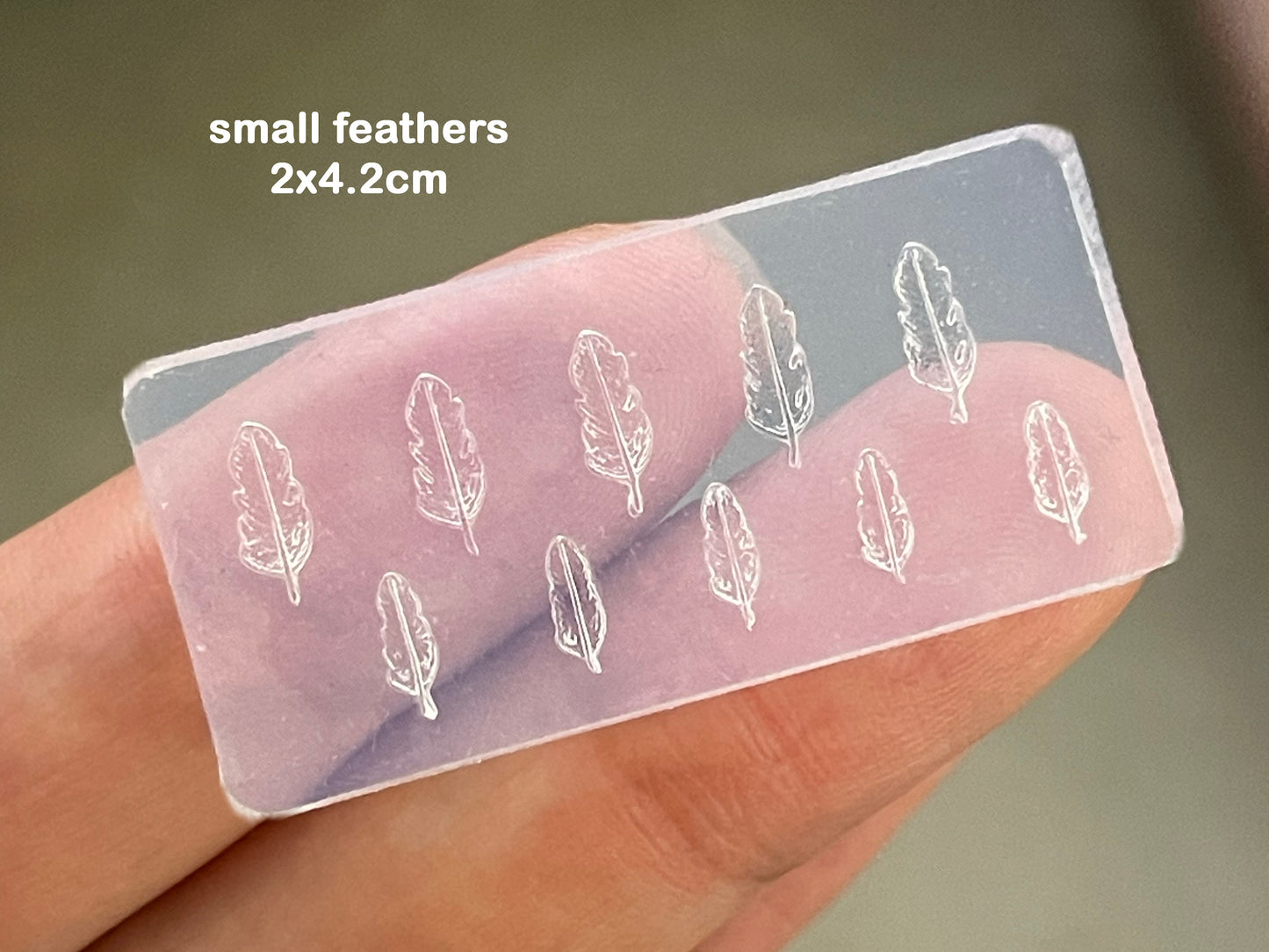 Vintage Frame Feather Miniature 3D Mold/ Cross Heart Nail Art DIY Decoration Design/ UV gel Sculpture Mold Silicone Template