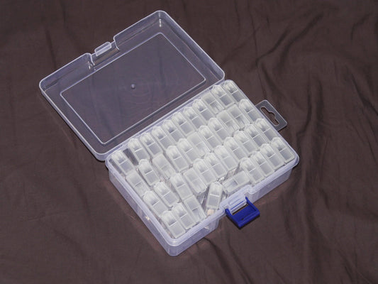 42 cases Empty Storage Box for Beads Rhinestones Collection/ Studs Decals Container Box/ Nail Jewelry Trims Separate Storages