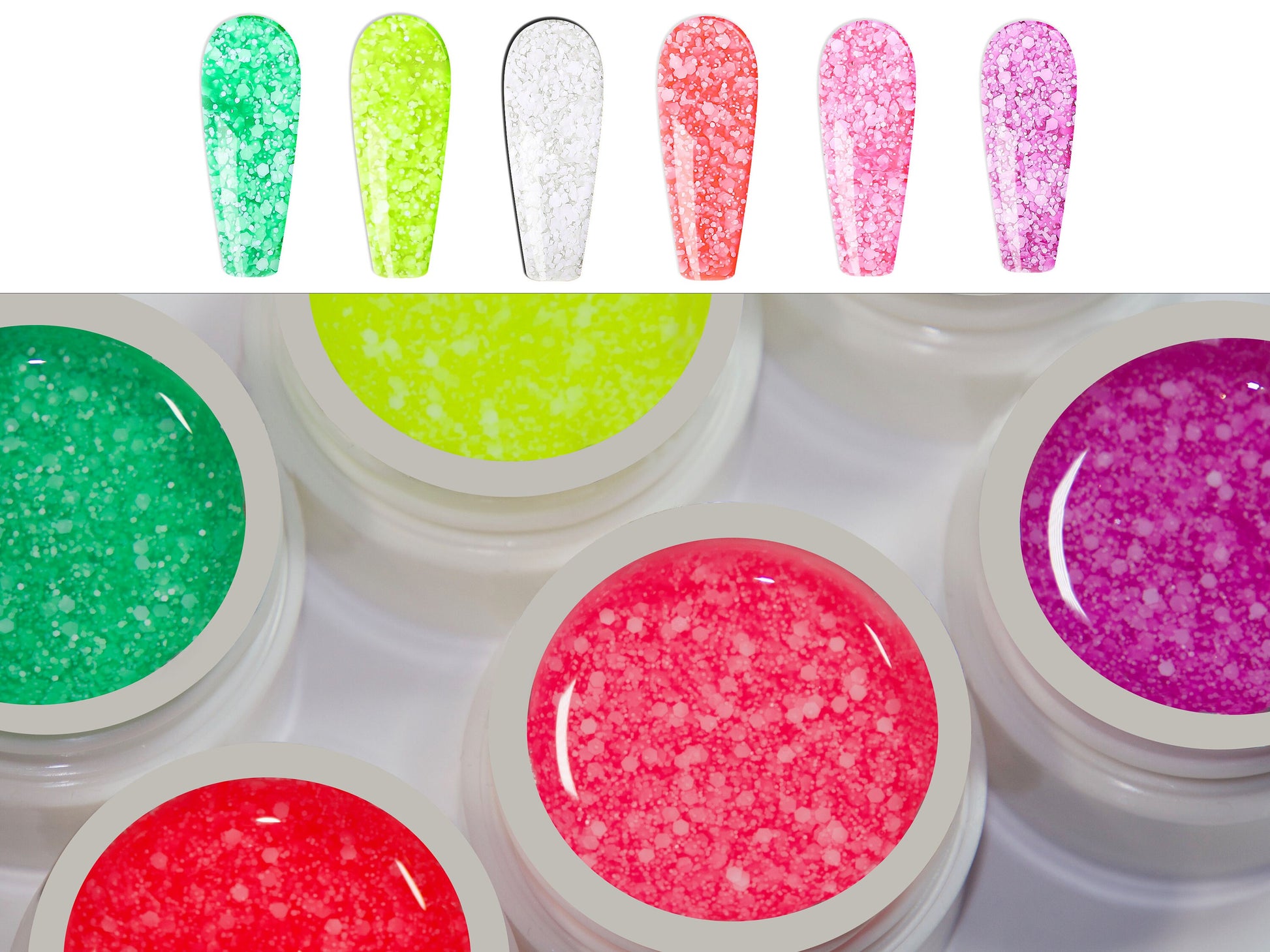5g Snow Flake Glitter Nail UV Gel Polish/ White Snowflakes Glitters Gels Nail Polish Winter Manicure Pedicure Soak off Supply