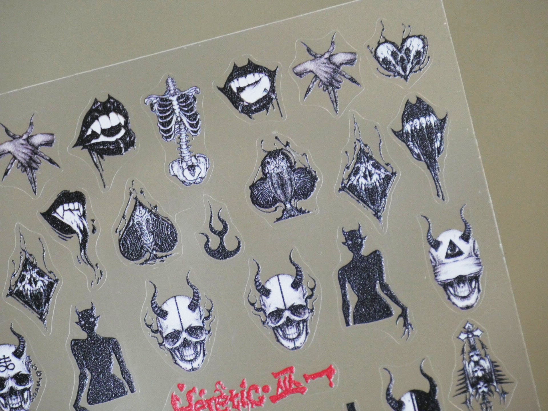 Halloween Demon Nail Art Stickers