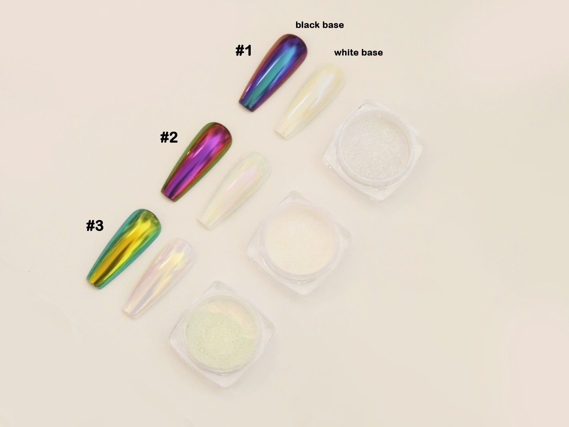 Chameleon Laser Shimmer Chrome Powder/ Ultra Fine Color Shift Pigment Glitter for Nails/ Shiny Glossy Mirrored Effect Nails Supply