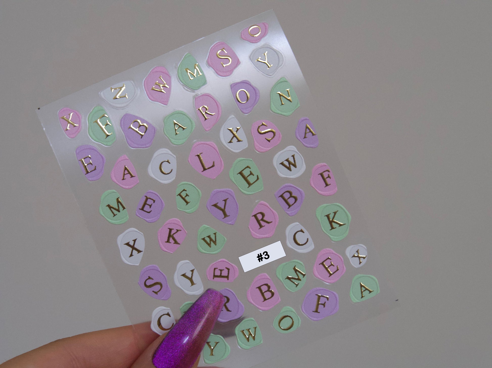 Embossed Wax Seal Stamp Sticker Nail Art