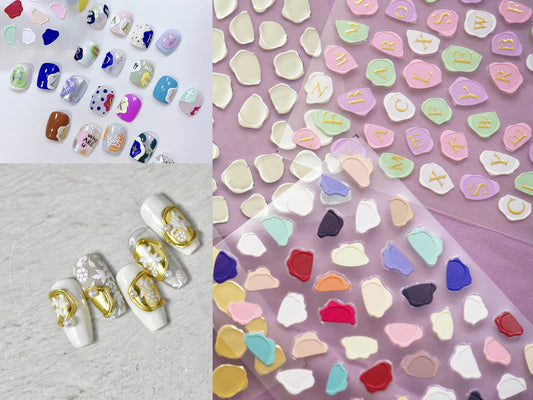 Embossed Wax Seal Stamp Sticker Nail Art