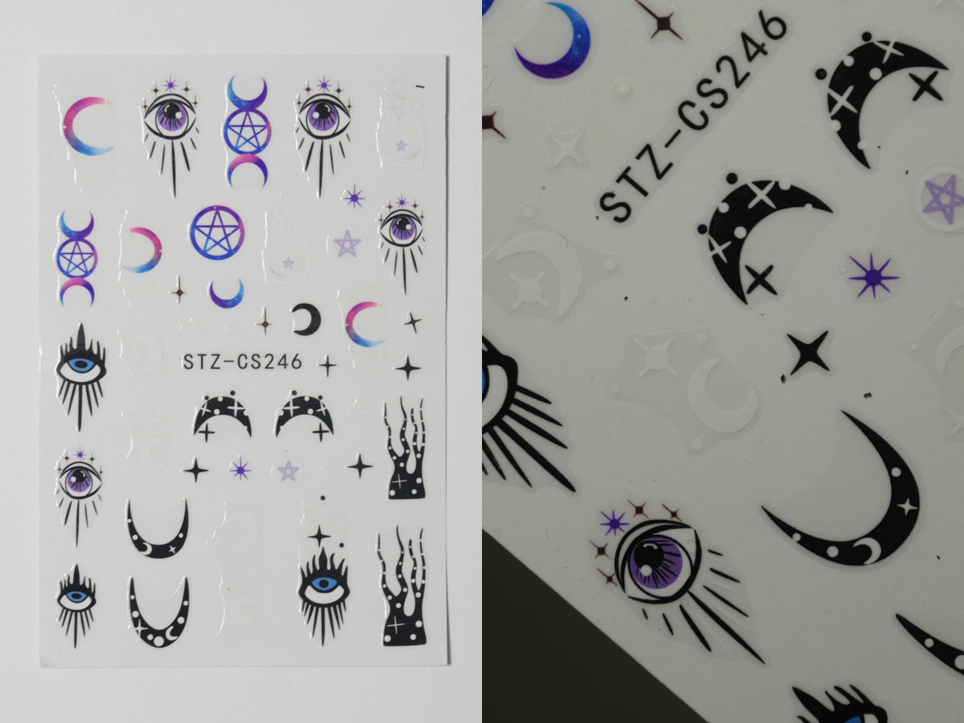 Mushroom Evil Eye Spiritual Nail Sticker/ Rainbow Floral Melted Face Vivid Peel off Nail Art Stickers/ Hallucinogenic Mushrooms Manicure