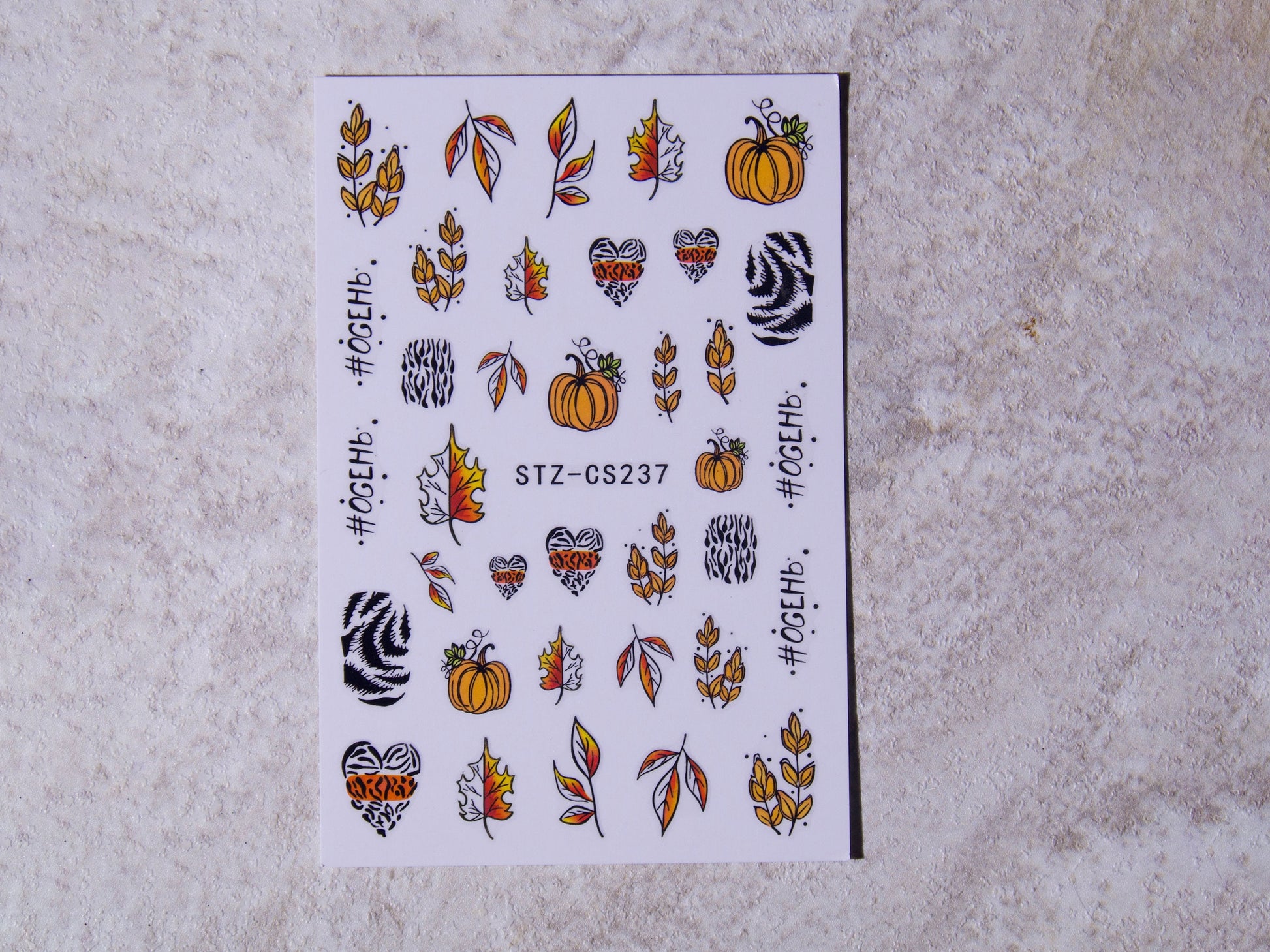 Winter Fall Halloween Spooky Nail Sticker/ Horror Night Spider Pumpkin Nail Art Stickers/ Pumpkin patch, Leaf, Spiderweb nail decals