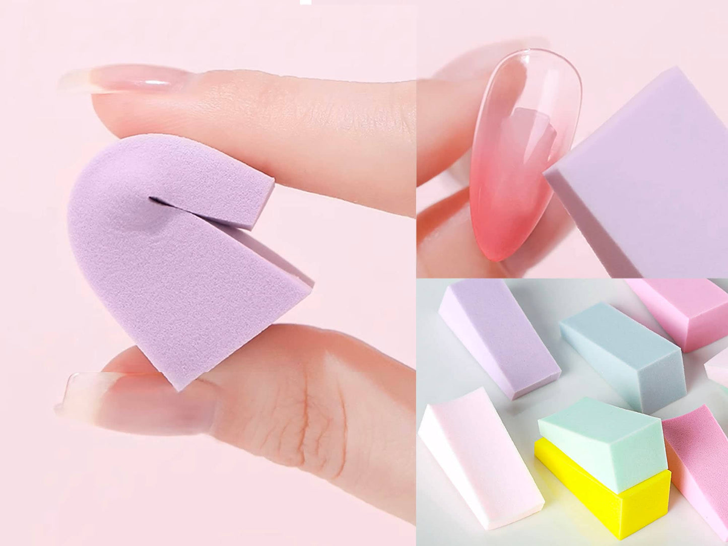 5pcs Triangle Sponge for Ombre Gradient Nail Art/ Color Fading Ombré Shade Latex Free Foam Cosmetic Wedges Sponges