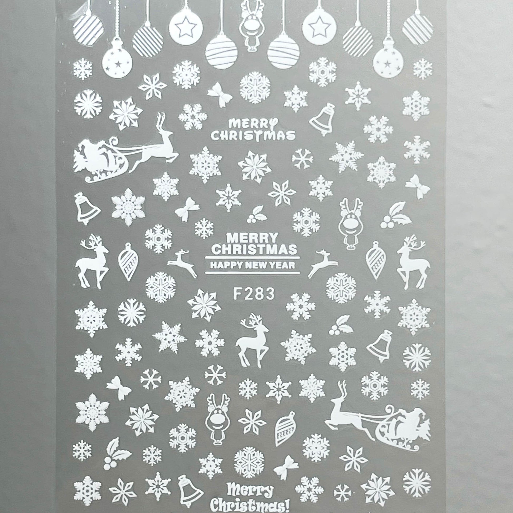 Christmas Snow Theme nail sticker/ Snow flakes Nail Art Stickers Self Adhesive Decals/Elk Santa Winter snowy Holiday gift nail art sticker