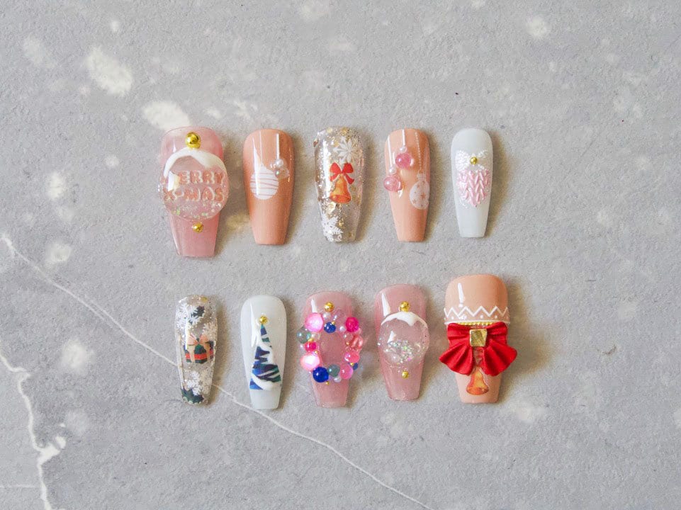 Christmas Nail Sticker/ Santa Portrait Gift For Her Holiday Nail Art Stickers Self Adhesive Decals