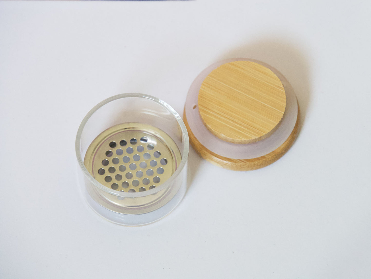 Steel Strainer Brush Cleansing Glass Cup / Nail Brushes Washing Bowl Wood Lid/ Wash off Glitters, Powders, or Gel Remnants Manicure Tool