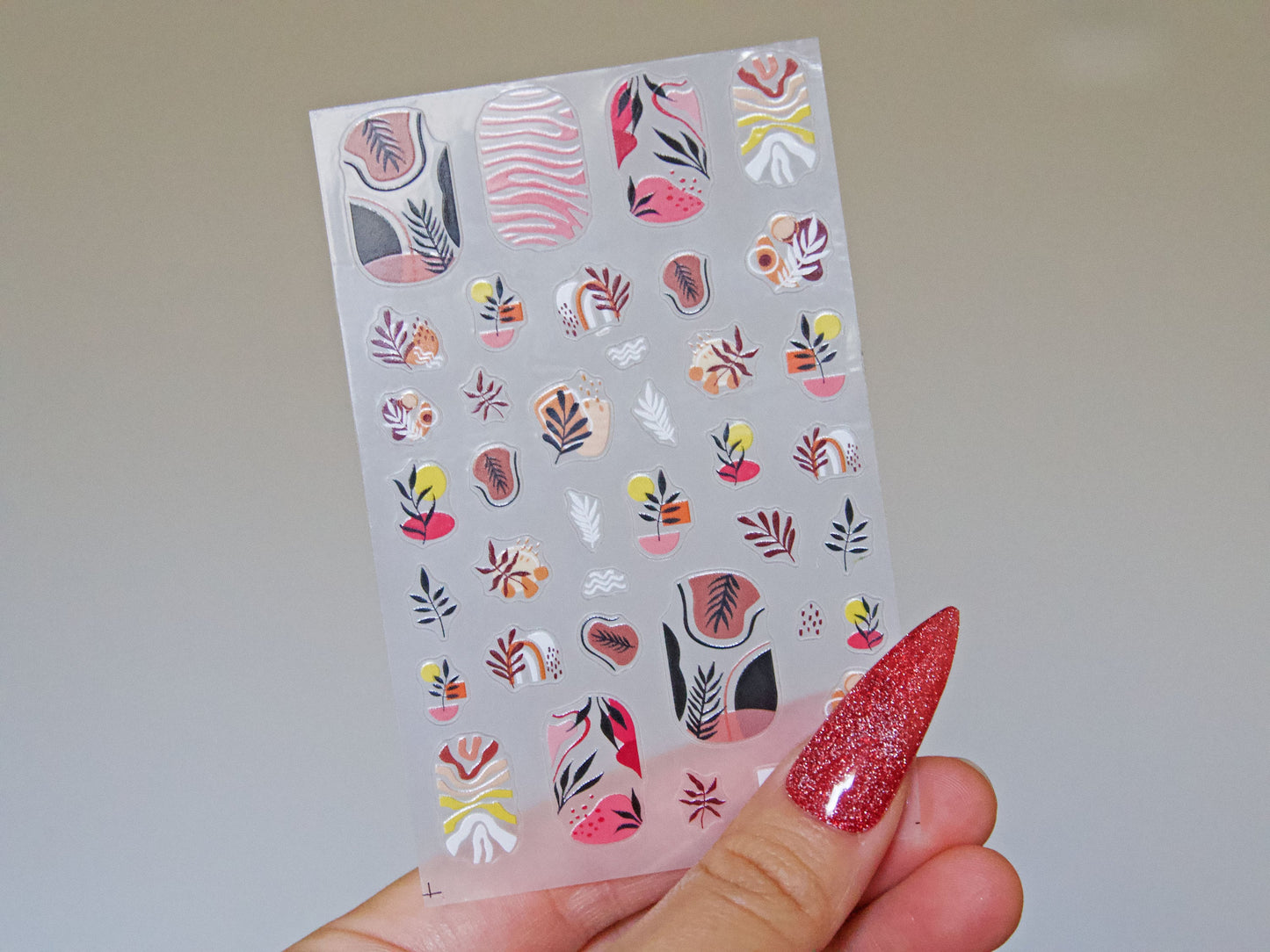 Winter Fall Maple Leaf Nail Sticker/ Red-Yellow Radiance Falling Leaves Nature's Palette Nails Decal/ Autumn Bliss Manicure