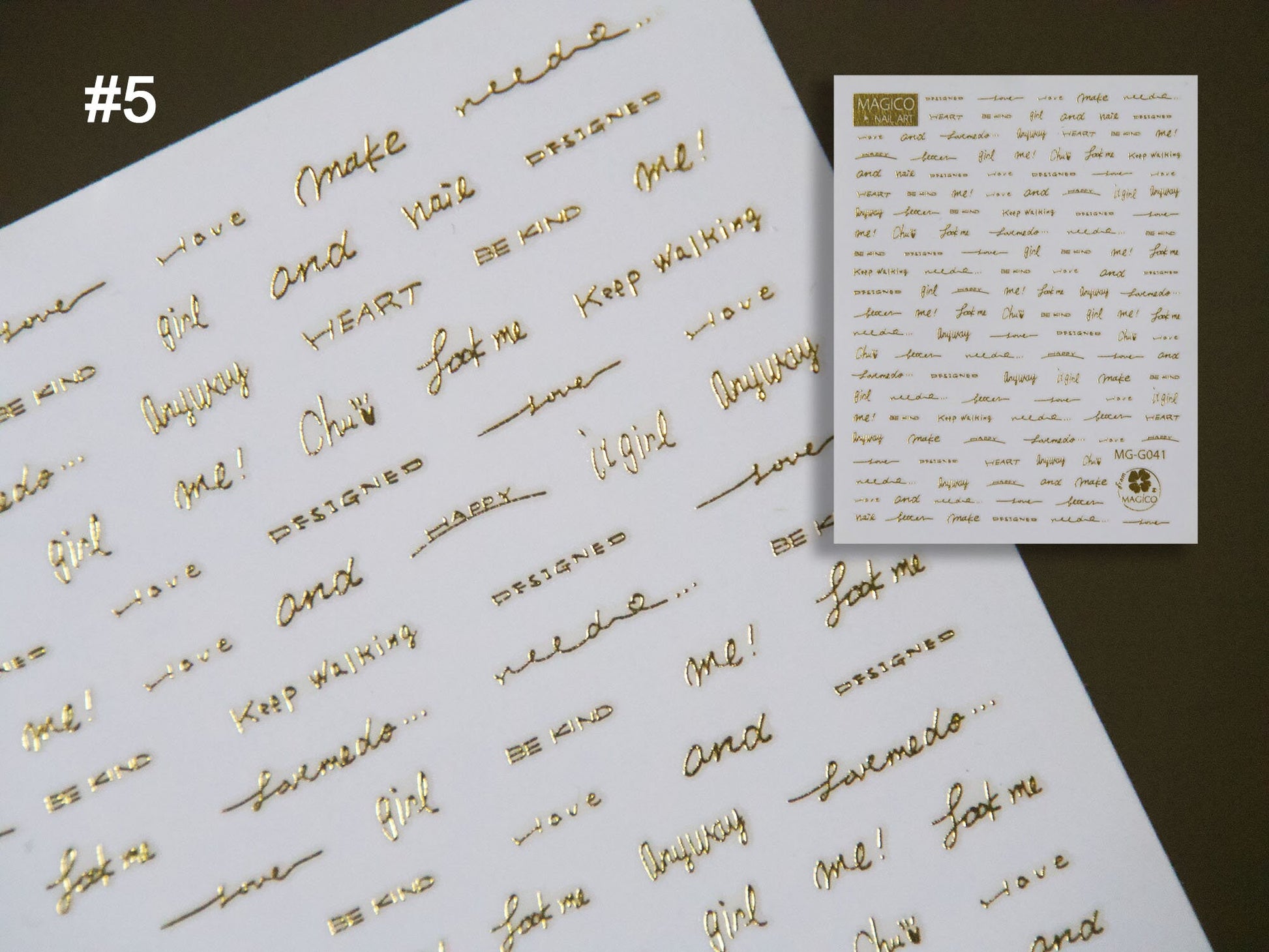 Artistic Writing Theme nail sticker