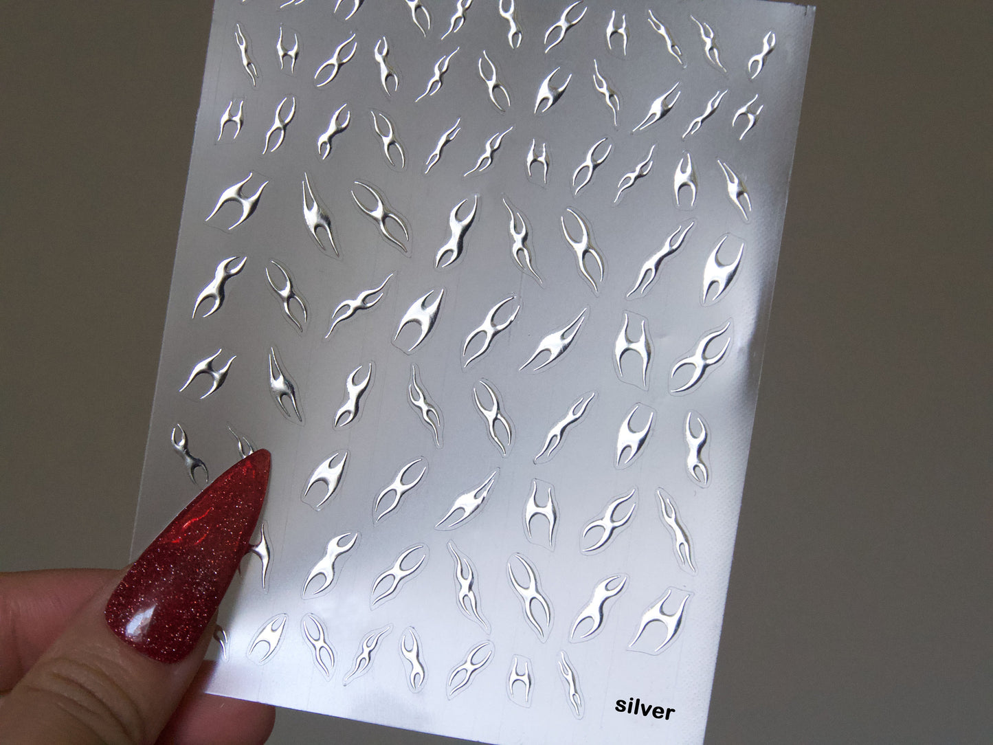 Mechanic Gilding Modern Edge Nail sticker/ Silver Gold Cyber Elegance Minimalist Futurism Stickers for Nail Art/ y2k Cool Girl Nail