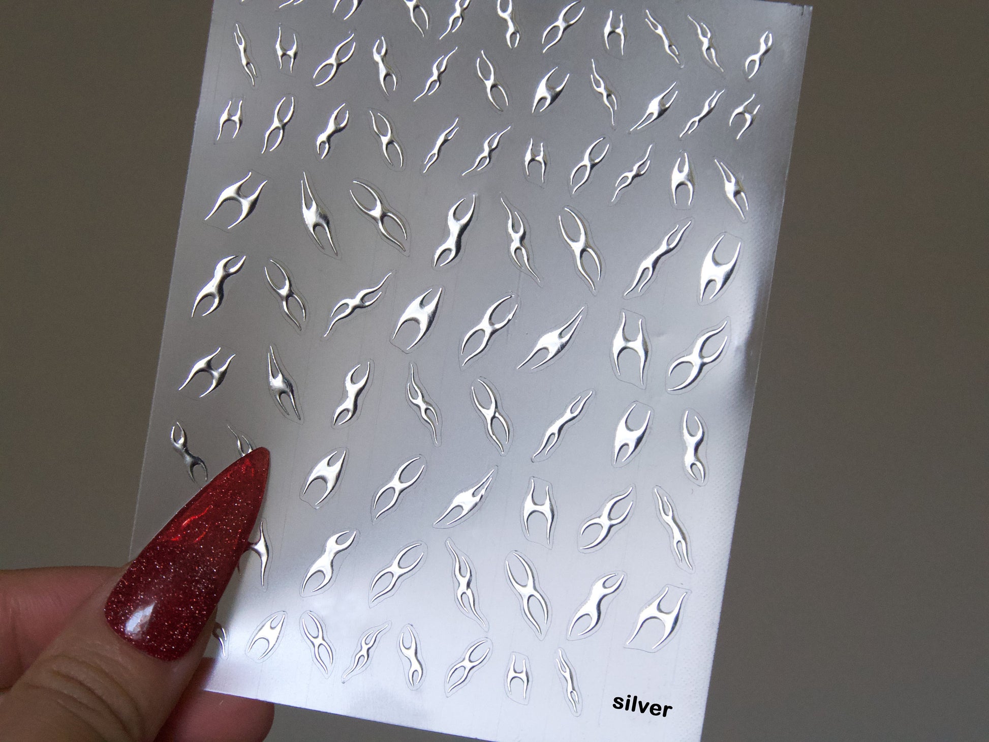 Mechanic Gilding Modern Edge Nail sticker/ Silver Gold Cyber Elegance Minimalist Futurism Stickers for Nail Art/ y2k Cool Girl Nail