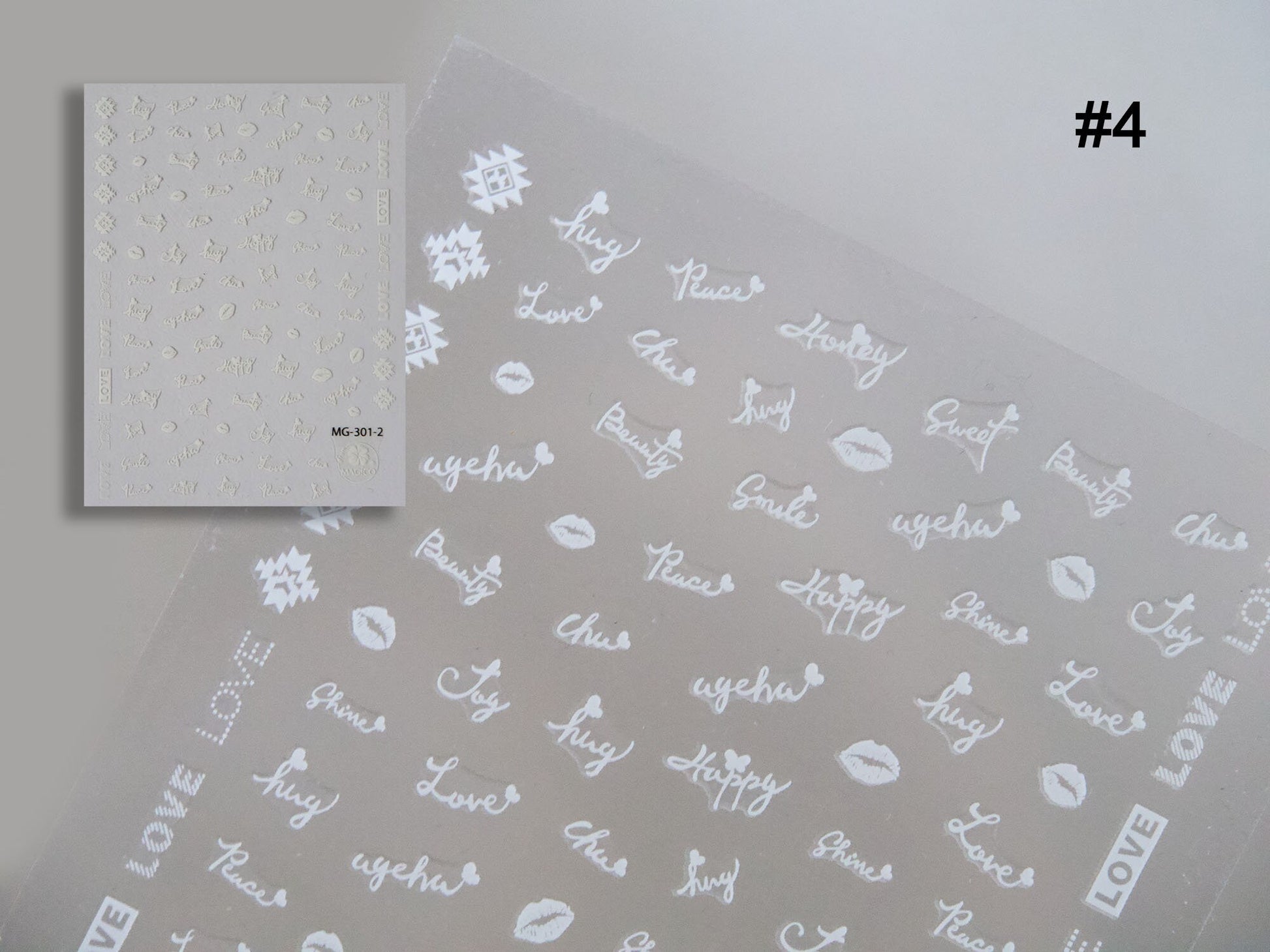 Artistic Writing Theme nail sticker