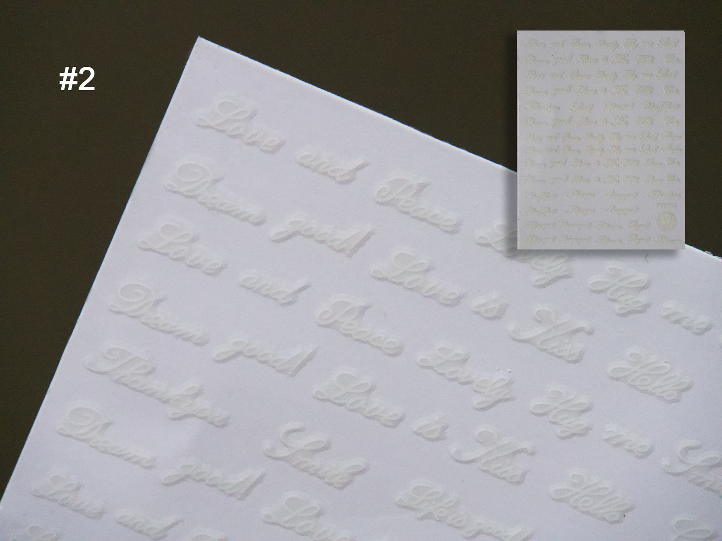 Artistic Writing Theme nail sticker