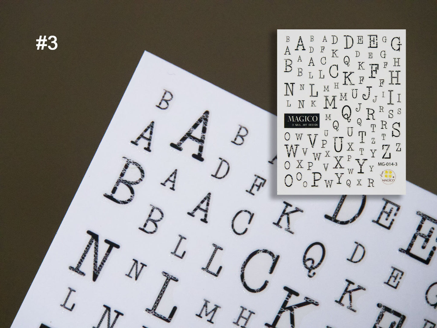 Artistic Writing Theme nail sticker