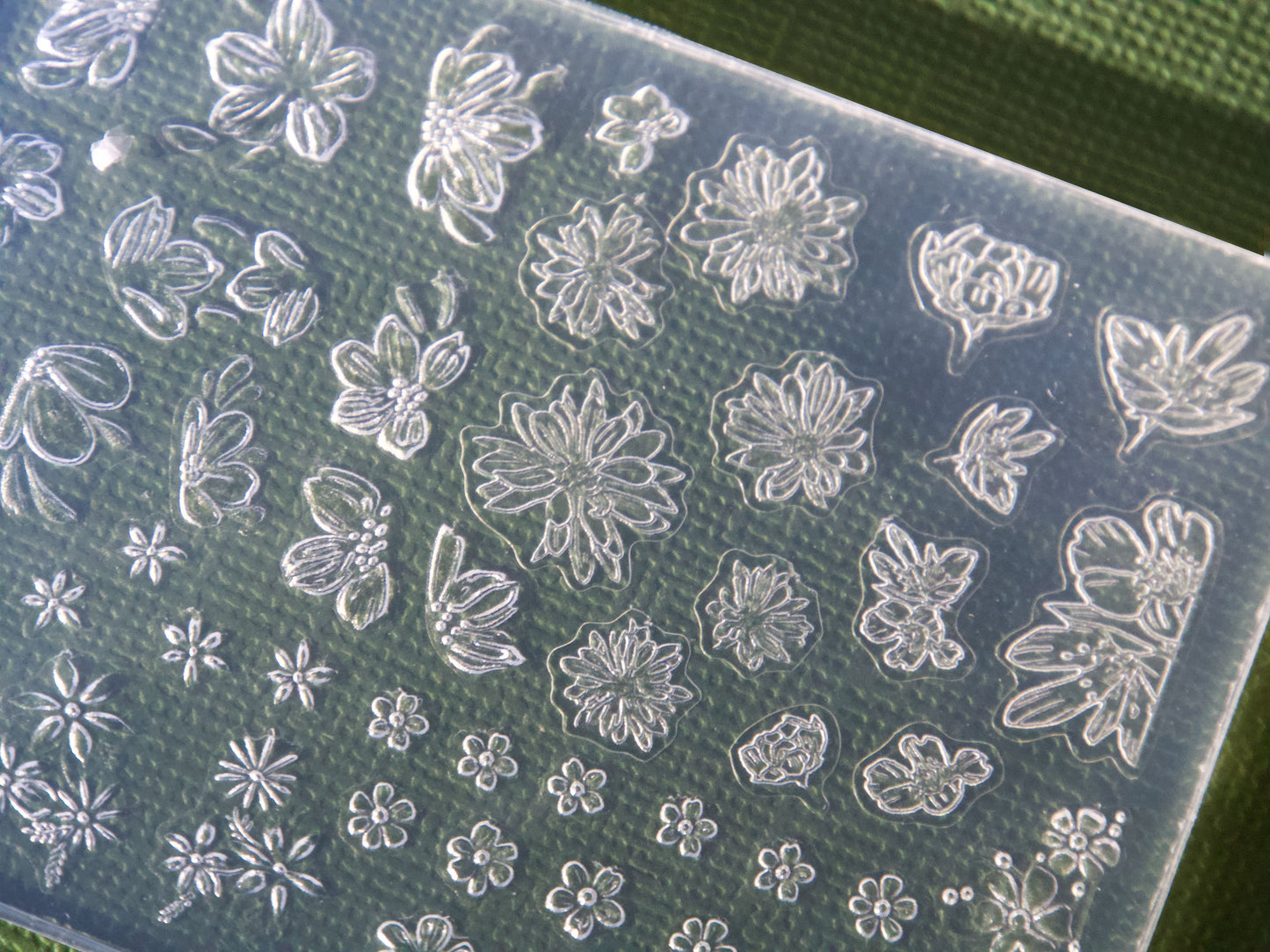 Flower Daisy Rose Tulip Silica Mould Nail Art DIY Decal Design/ Silica 3D Sakura Floral BouquetTemplate Gel polish Mold Manicure