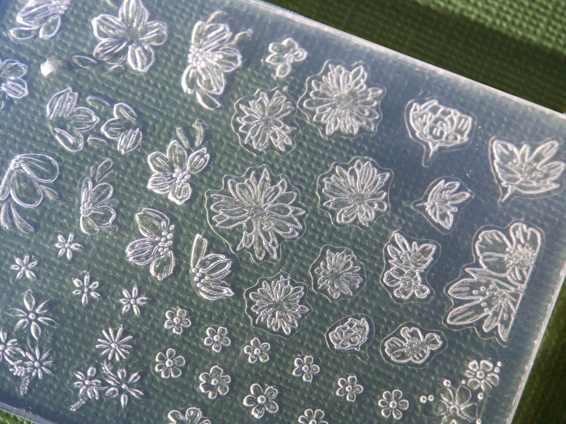 Flower Daisy Rose Tulip Silica Mould Nail Art DIY Decal Design/ Silica 3D Sakura Floral BouquetTemplate Gel polish Mold Manicure