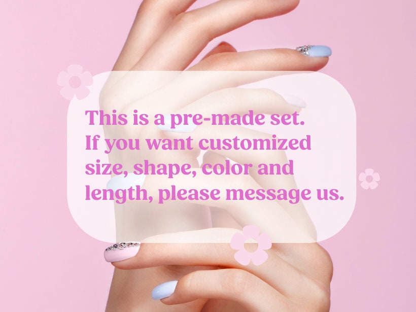 Pre-Made Press On Nails Trendy Handmade Nail 2024 Ready To-Wear Manicure