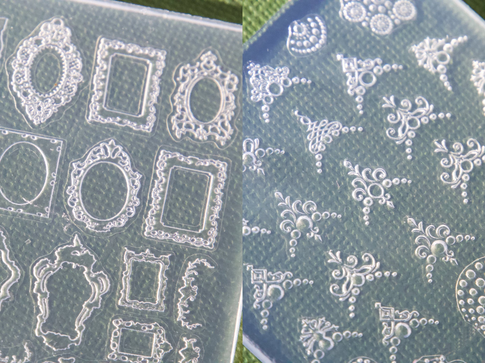 Art Frame & Mandala Dotting Silica Mould Nail Art DIY Decal Design/ Silica 3D Paint Frame Henna Bohemian Template Gel polish Mold Manicure