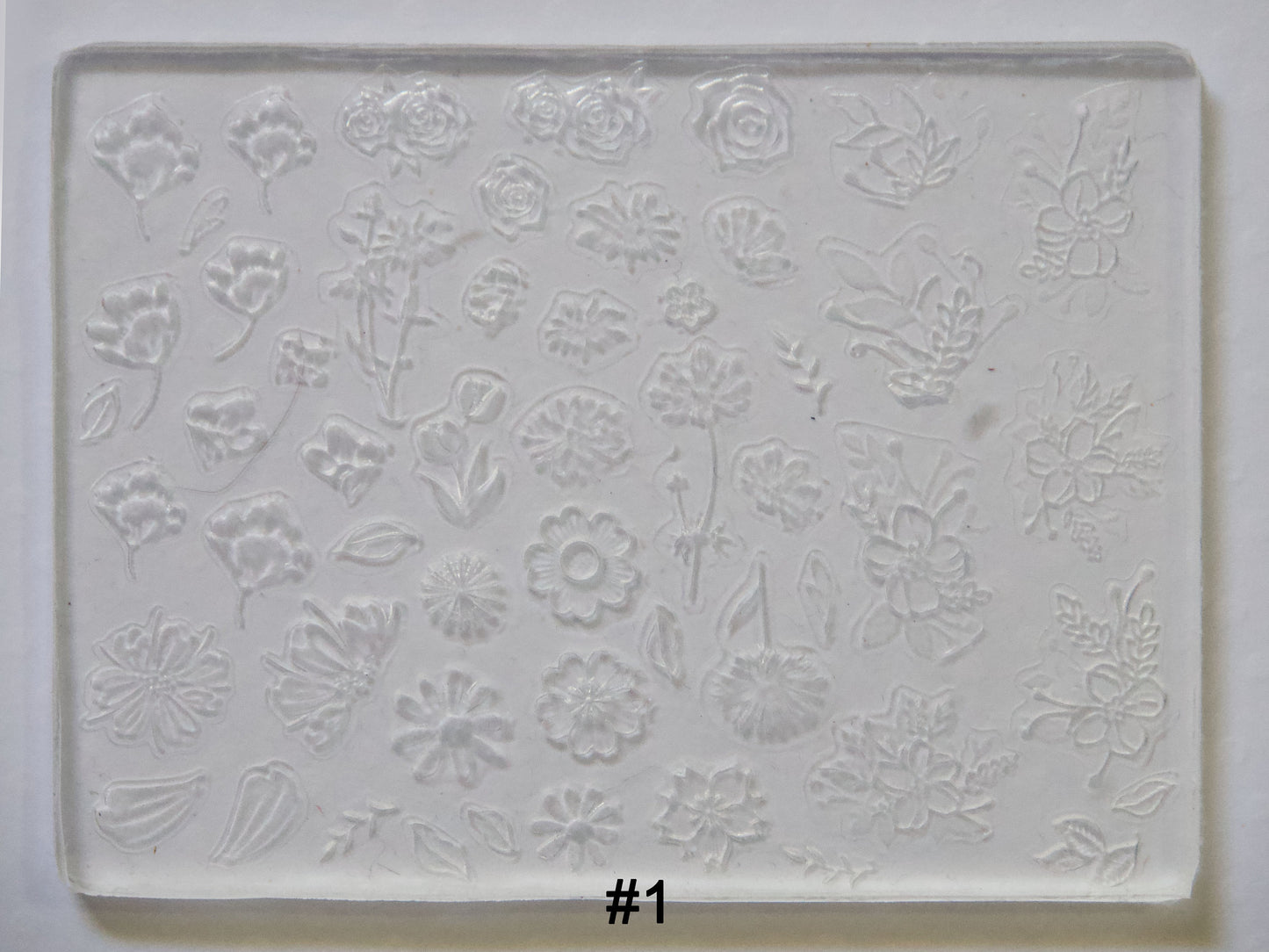 Flower Daisy Rose Tulip Silica Mould Nail Art DIY Decal Design/ Silica 3D Sakura Floral BouquetTemplate Gel polish Mold Manicure
