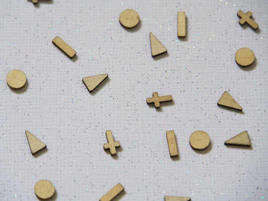5 pcs 3D Wood nail decoration/ Cross Geometry Nail DIY nail deco charm for nail art