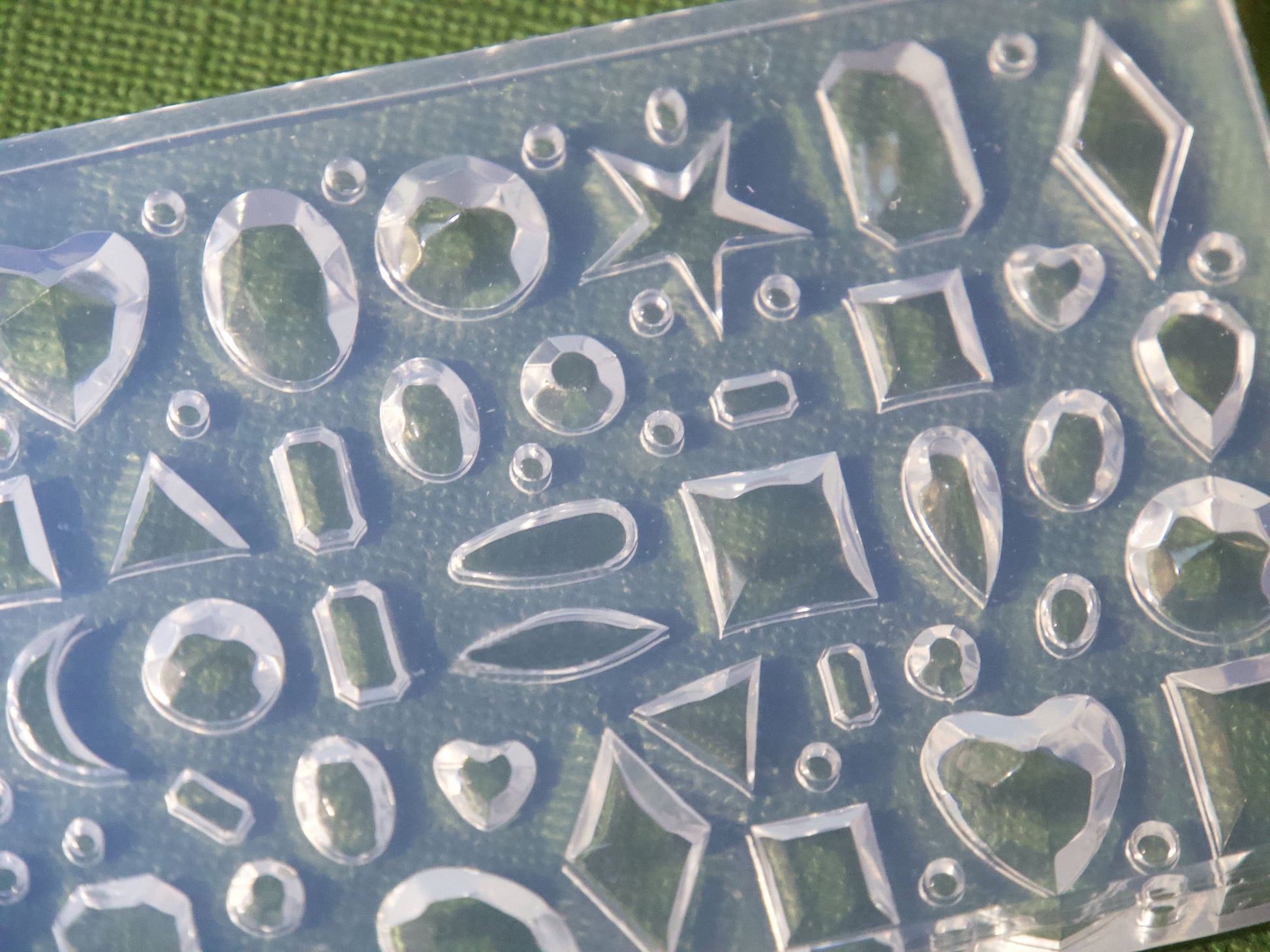 Gem Faceted Jewelry Silicone Casting Mold/ Gemstone Multi Shapes Silica Mould Nail Art DIY Decal Design/ Jewelry Pendant Nail Charm Supply