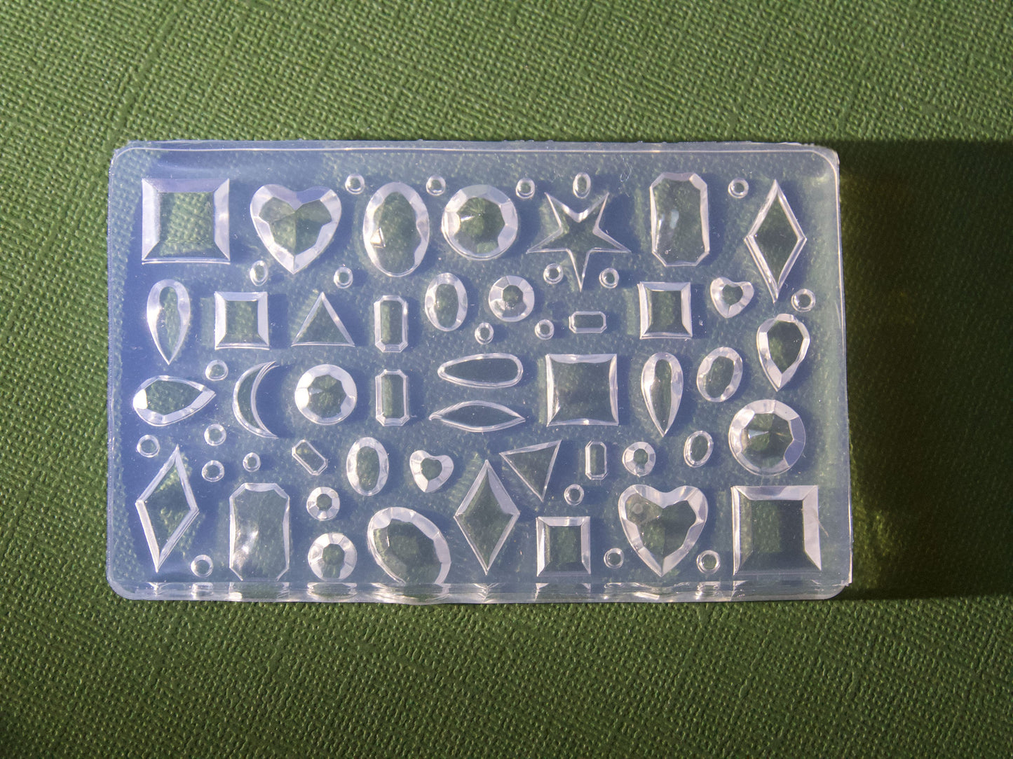 Gem Faceted Jewelry Silicone Casting Mold/ Gemstone Multi Shapes Silica Mould Nail Art DIY Decal Design/ Jewelry Pendant Nail Charm Supply